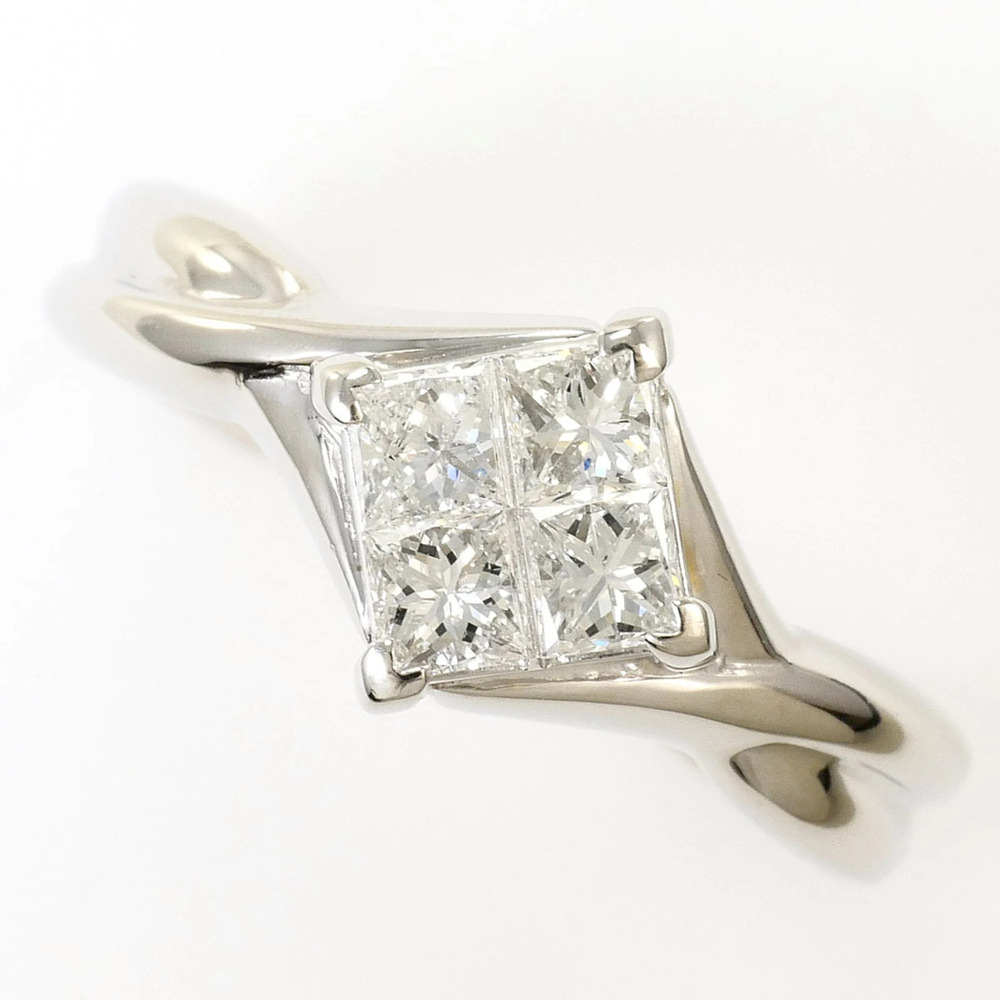 VINTAGE Silver Diamond Ring